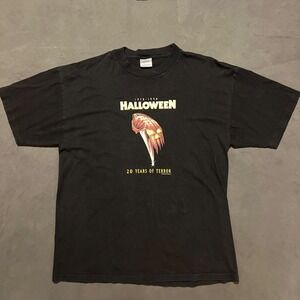 Vintage 1998 Halloween 20 Years Of Terror Michael‎ Myers T-Shirt Mens XL Optima